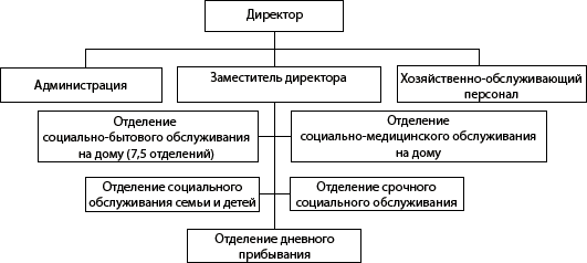 Структура ГБУ &laquo;Комплексный центр социального обслуживания населения Починковского района&raquo;